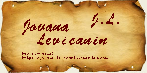 Jovana Levičanin vizit kartica